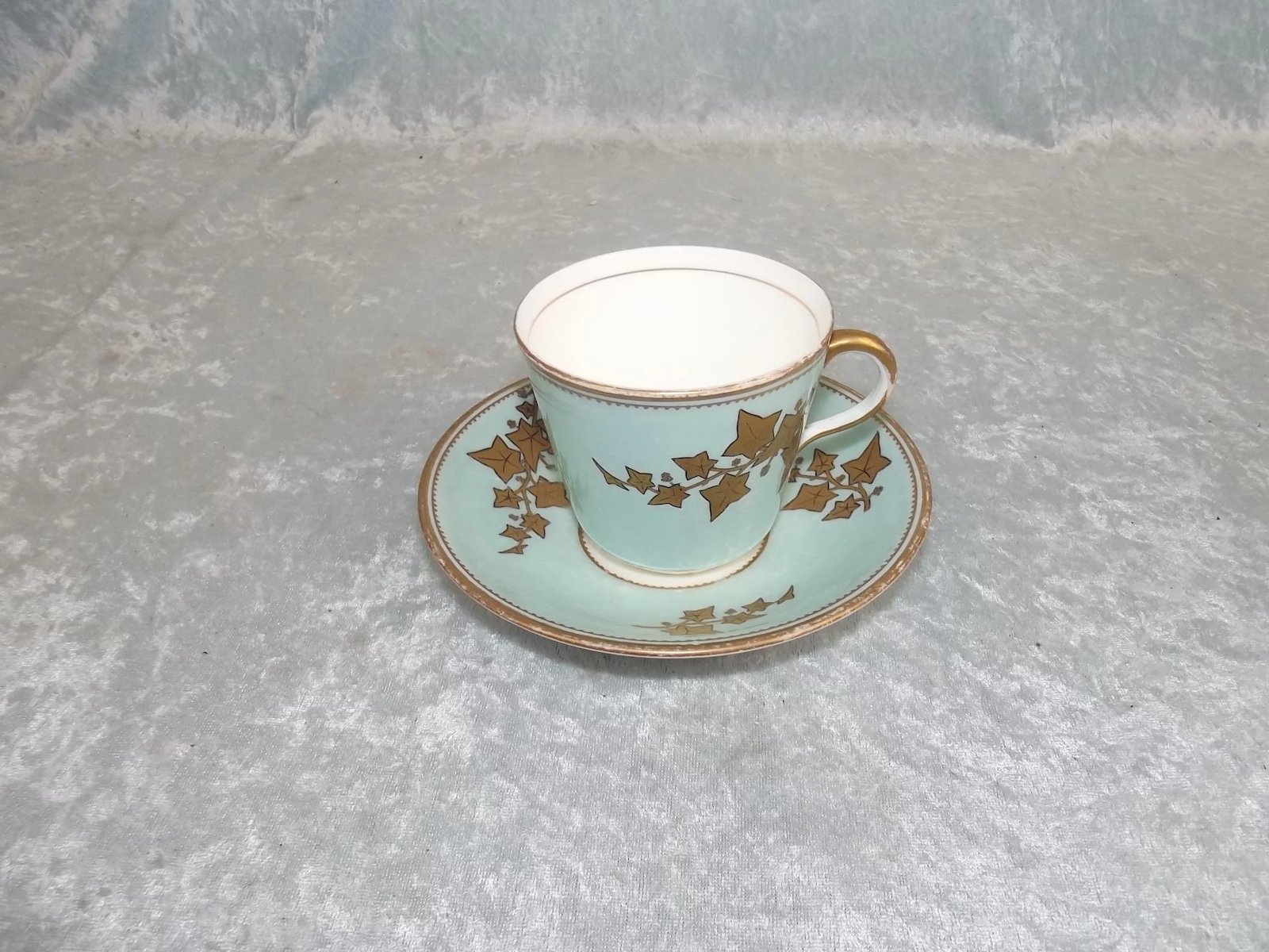 Circa 1880 Turquoise Gilt Cup & Saucer - Image 4