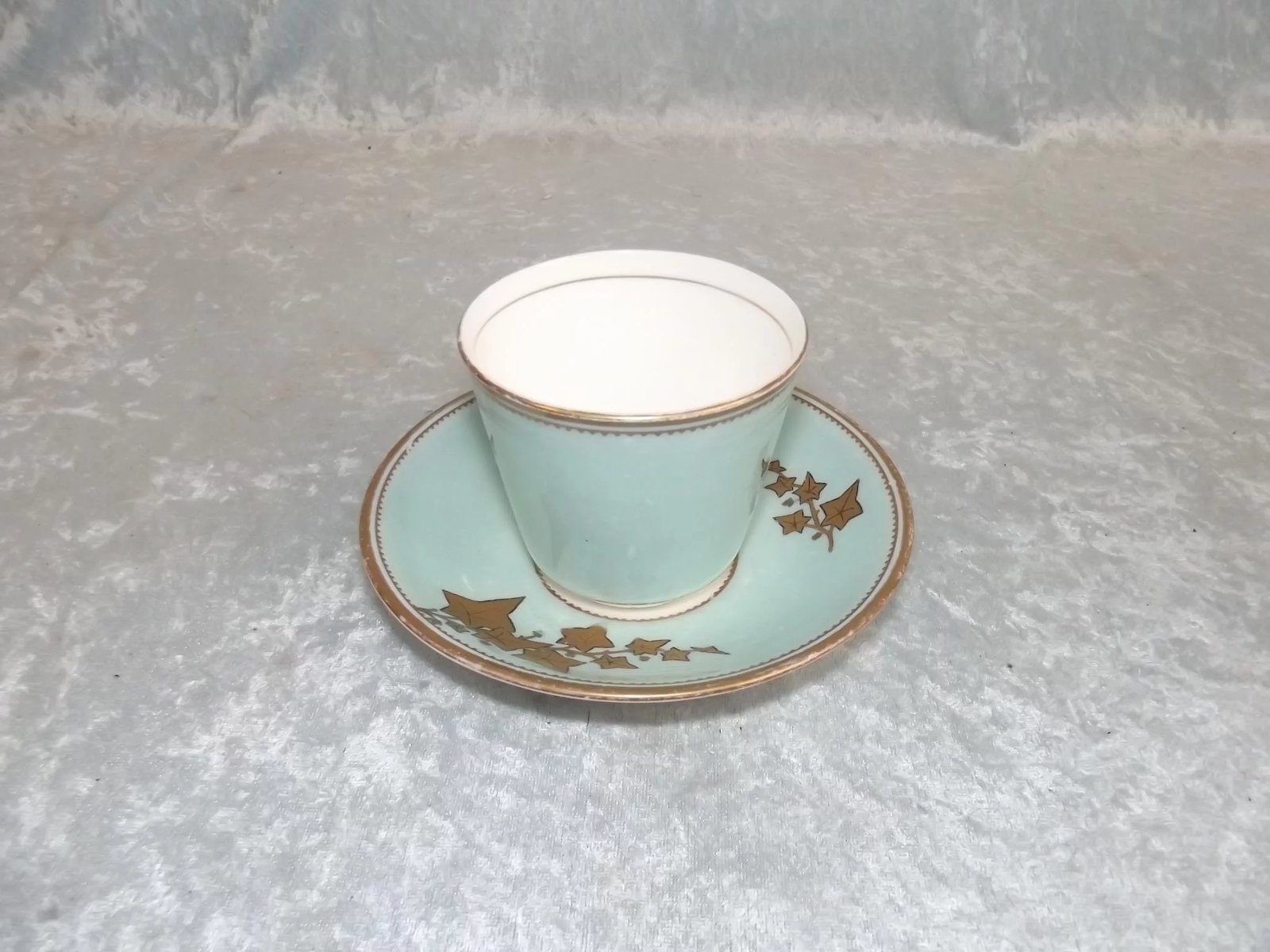 Circa 1880 Turquoise Gilt Cup & Saucer - Image 5