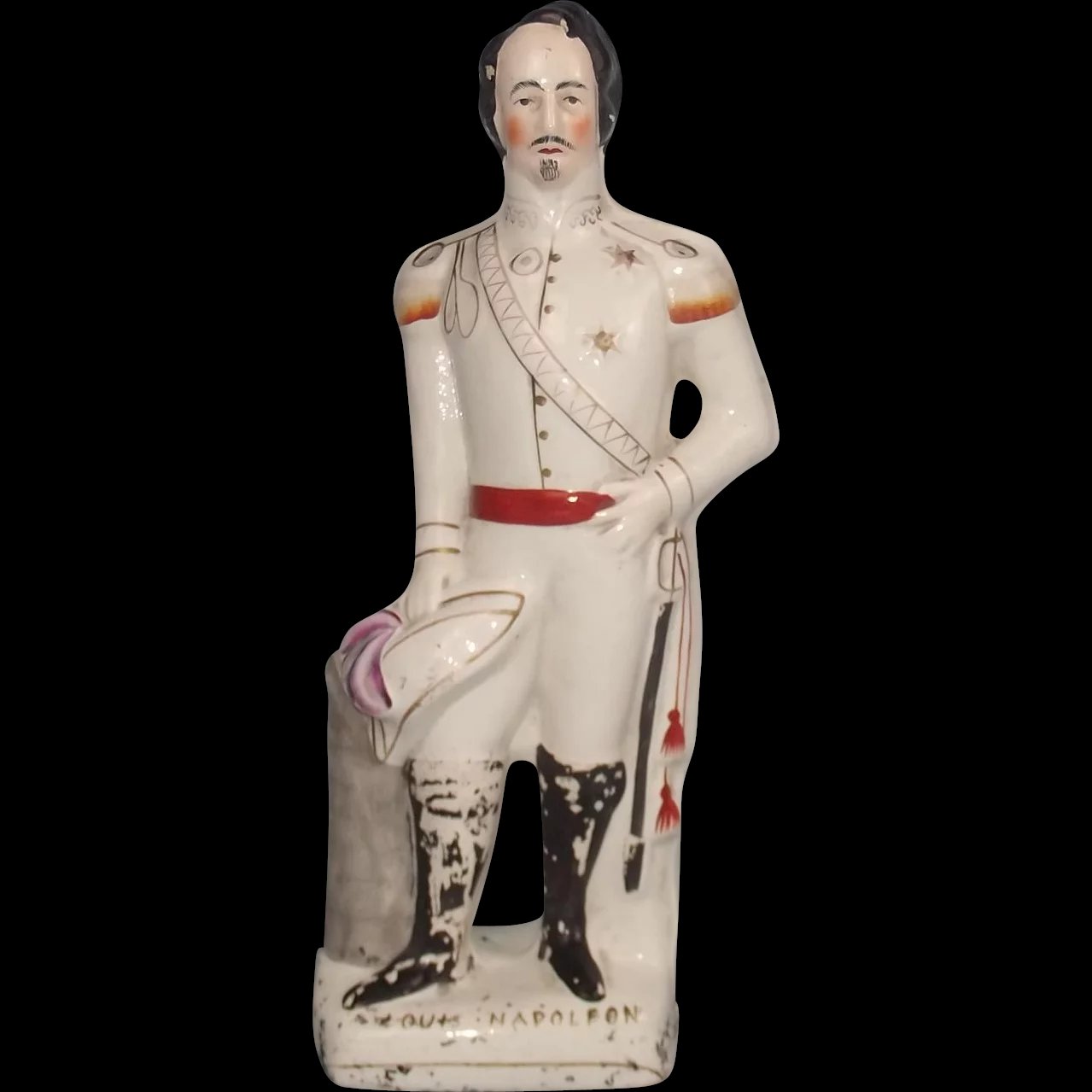 Circa 1880s Staffordshire Ceramic Figure Of Louis Napoleon