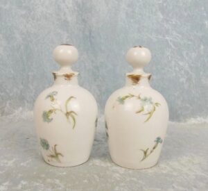 Circa 1890 Pair Of Limoges Porcelain Scent Bottles
