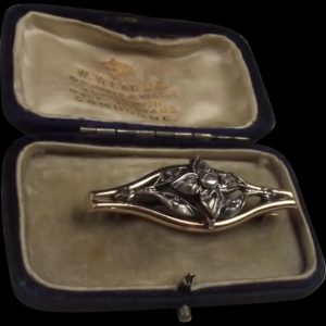 Circa 1894 Victorian Platinum And Diamond Brooch