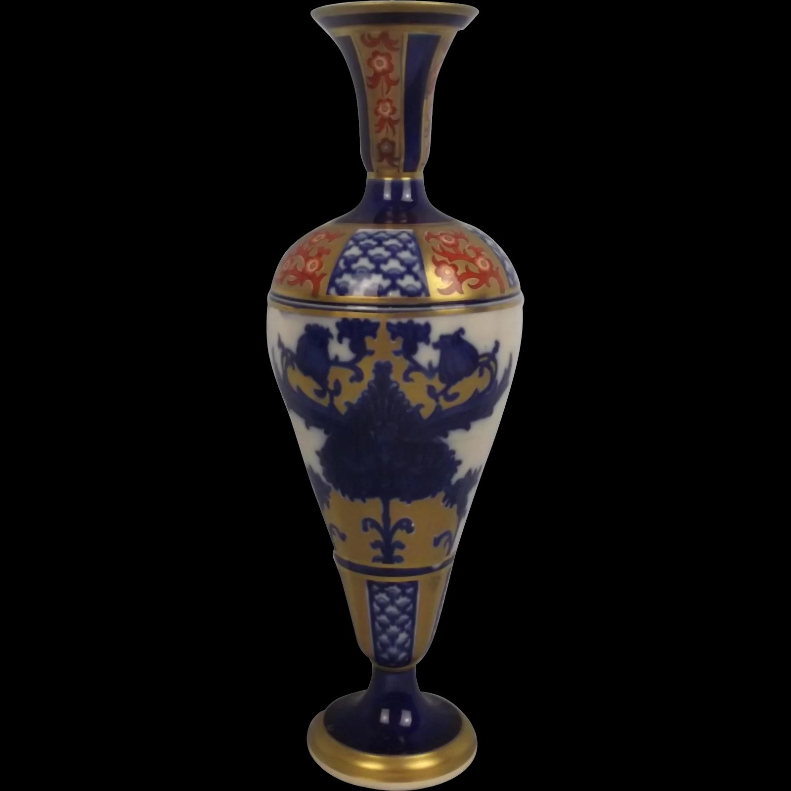 Circa 1900 Moorcroft MacIntyre Aurelian Slender Pottery Vase