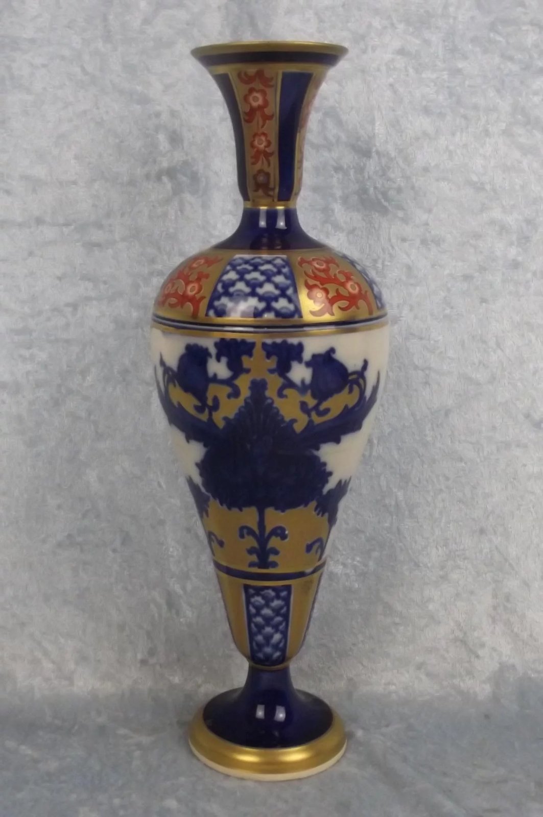 Circa 1900 Moorcroft MacIntyre Aurelian Slender Pottery Vase - Image 2
