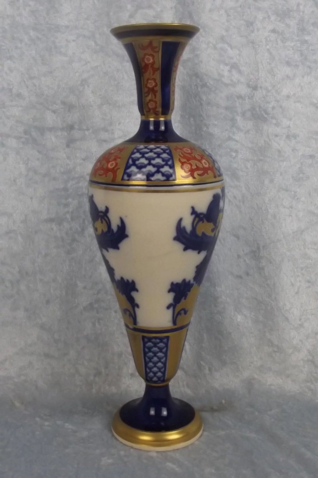 Circa 1900 Moorcroft MacIntyre Aurelian Slender Pottery Vase - Image 3