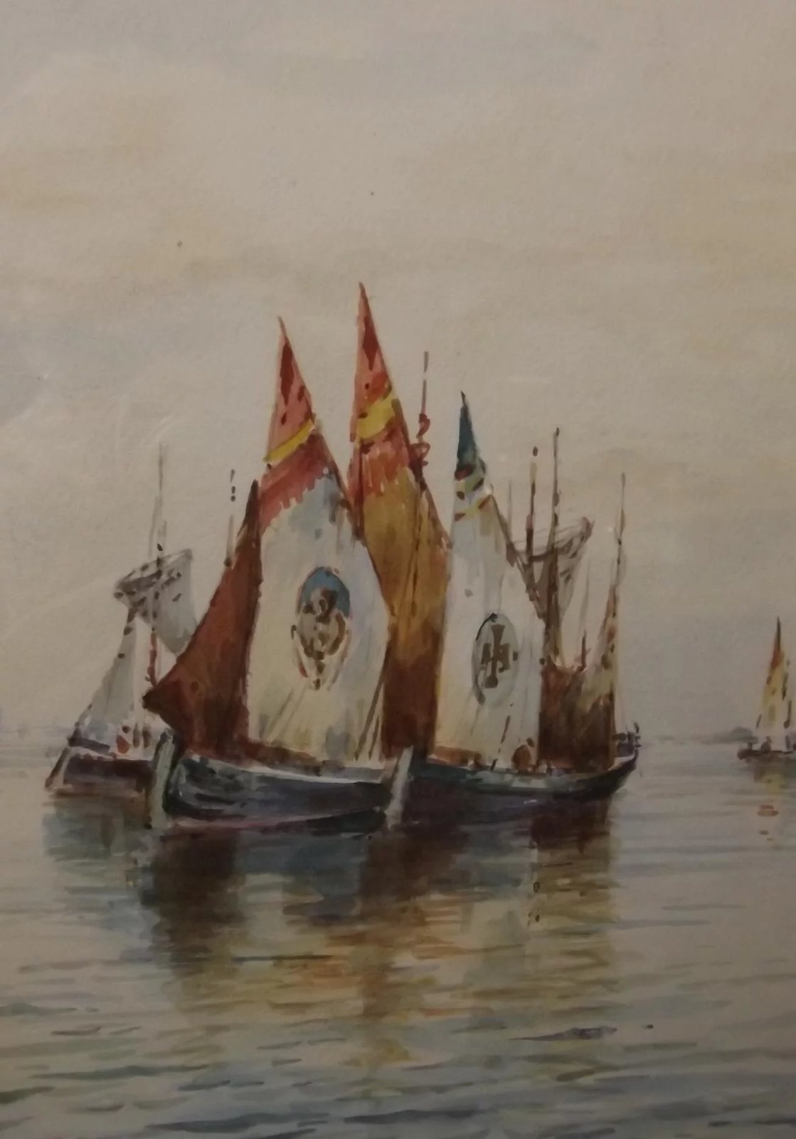Circa 1900 Watercolour Of A Venice Scene By Edward Parrini - Image 3