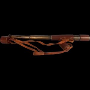 Circa 1910 Britannic & Co Three Draw Pocket Leather Bound Telescope