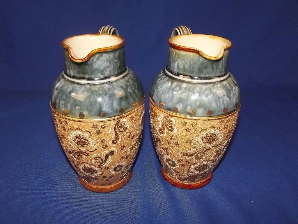 Circa 1910 Pair Of Slater Royal Doulton Stoneware Jugs - Image 5
