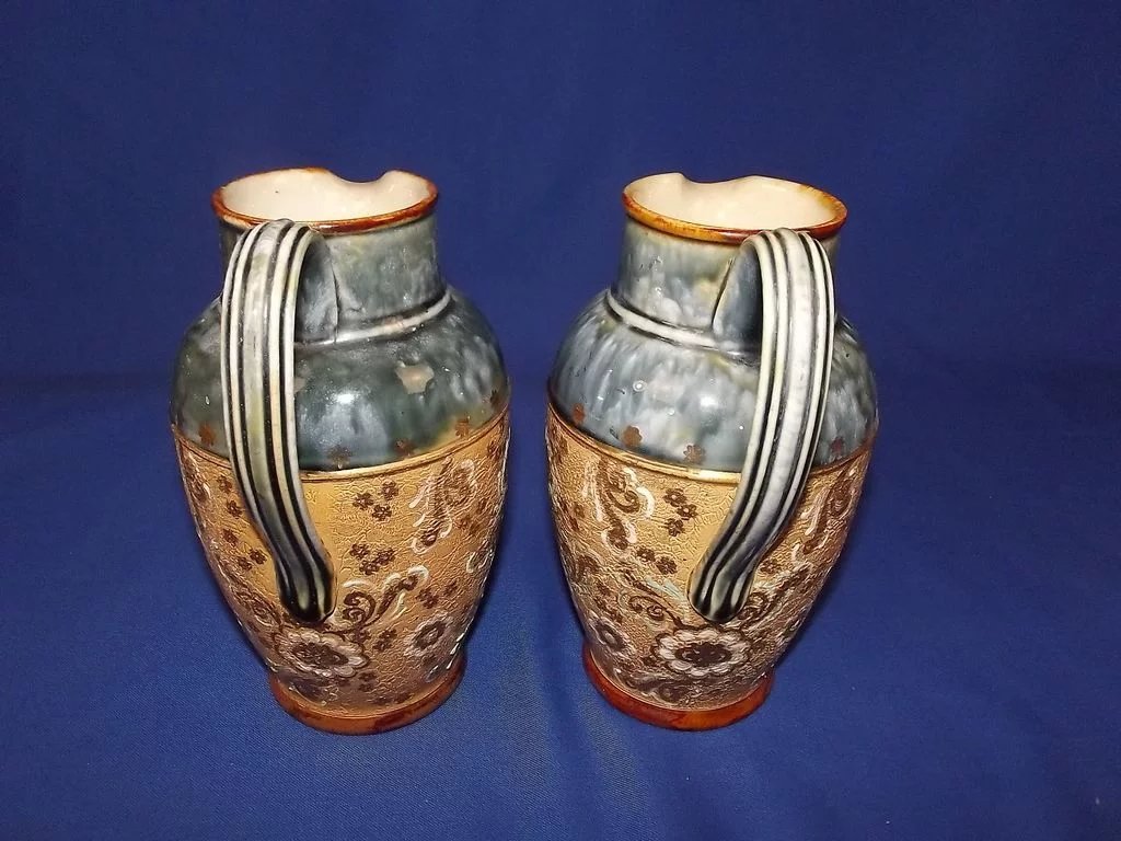 Circa 1910 Pair Of Slater Royal Doulton Stoneware Jugs - Image 10
