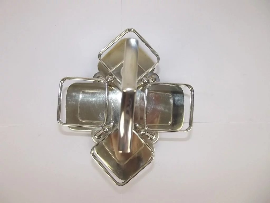 Circa 1910 Silver Plated & Cut Glass Condiment - Image 6