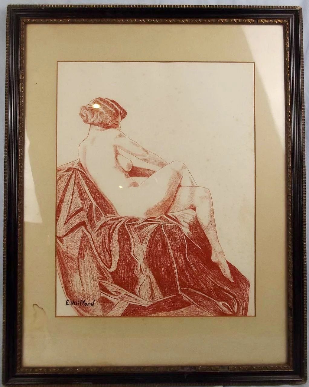 Circa 1920 Original Pastel Nude Lady By Édouard Vuillard (1868 - 1940)