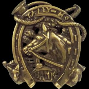 Circa 1920's Chamberlain & Hill Tally Ho Cast Brass Bank