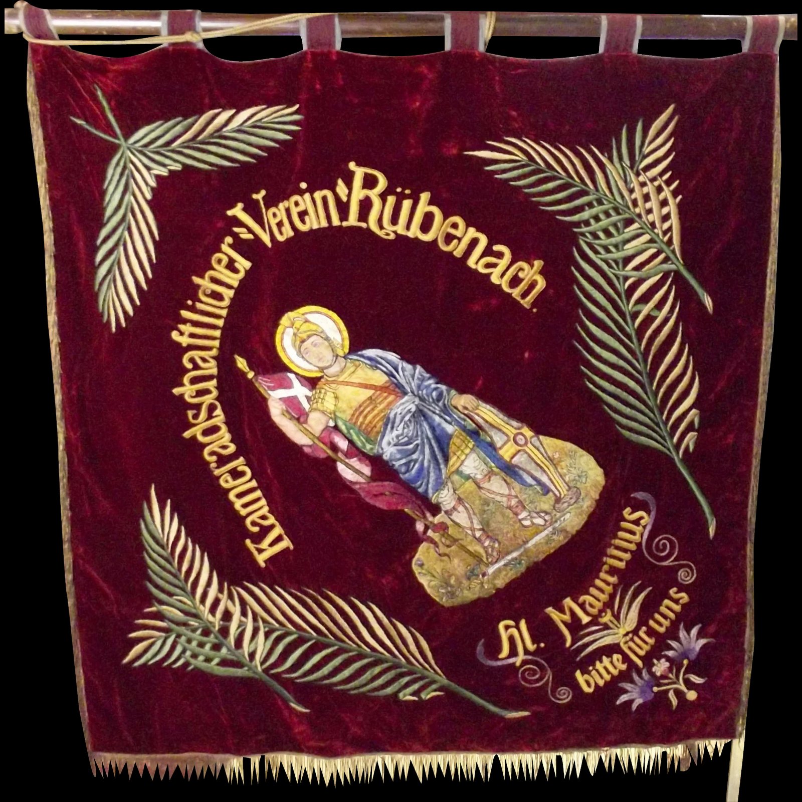 Circa 1925 Rare And Unique German Veterans Association Banner