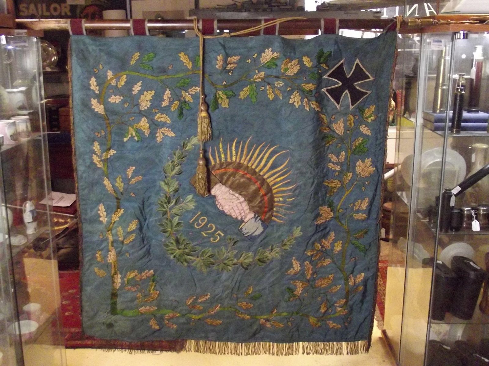 Circa 1925 Rare And Unique German Veterans Association Banner - Image 6