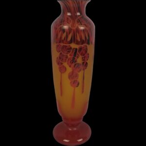 Circa 1930 Le Verre Francais Groseilles Pattern Cameo Glass Vase