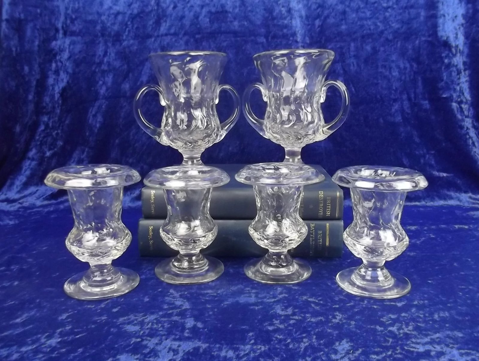 Circa 1930 Set Of Six Royal Brierley Glass Vases By Constance Spry - Image 2