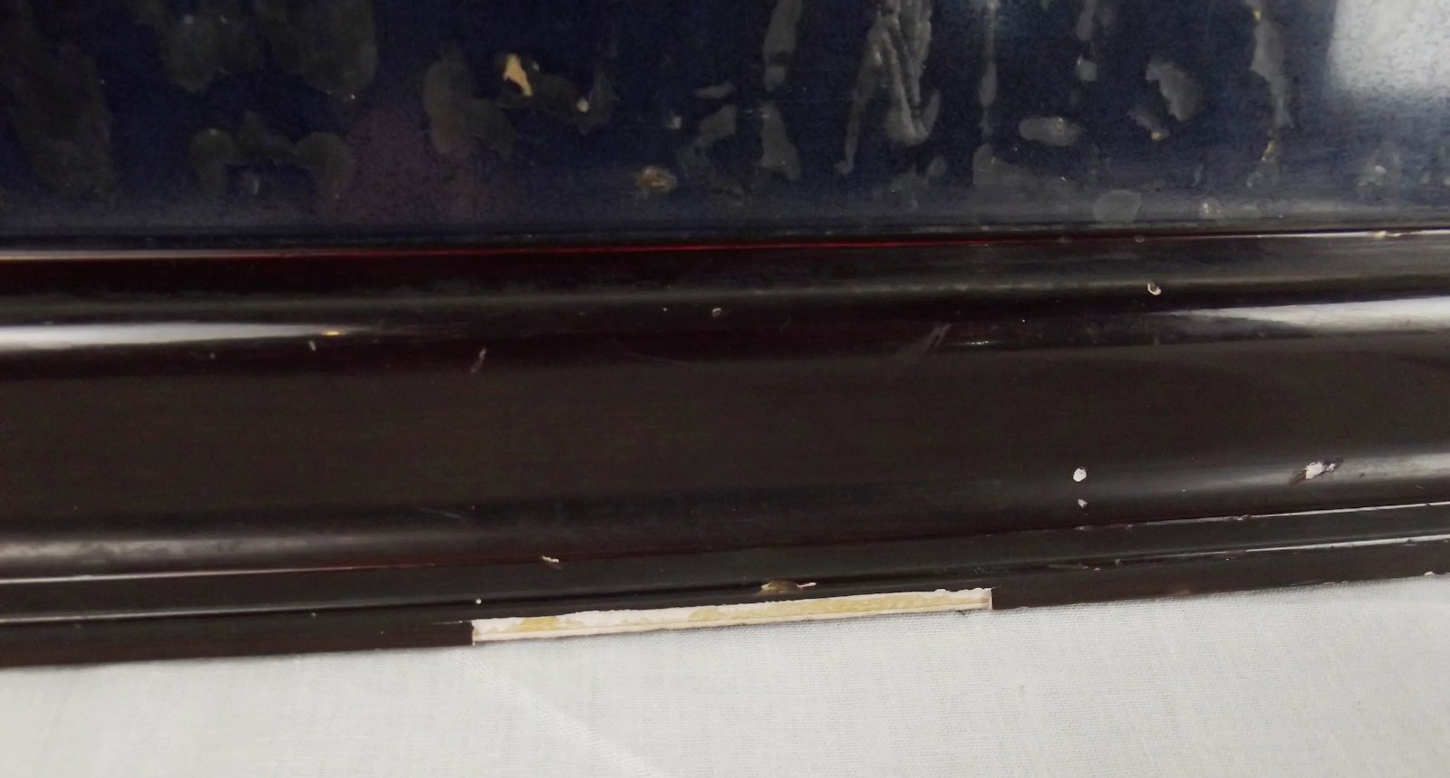 Circa 1932 Framed Painting on Glass - HMS Queen Elizabeth With Royal Signatures - Image 11
