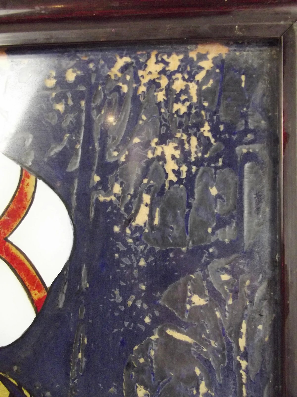 Circa 1932 Framed Painting on Glass - HMS Queen Elizabeth With Royal Signatures - Image 8