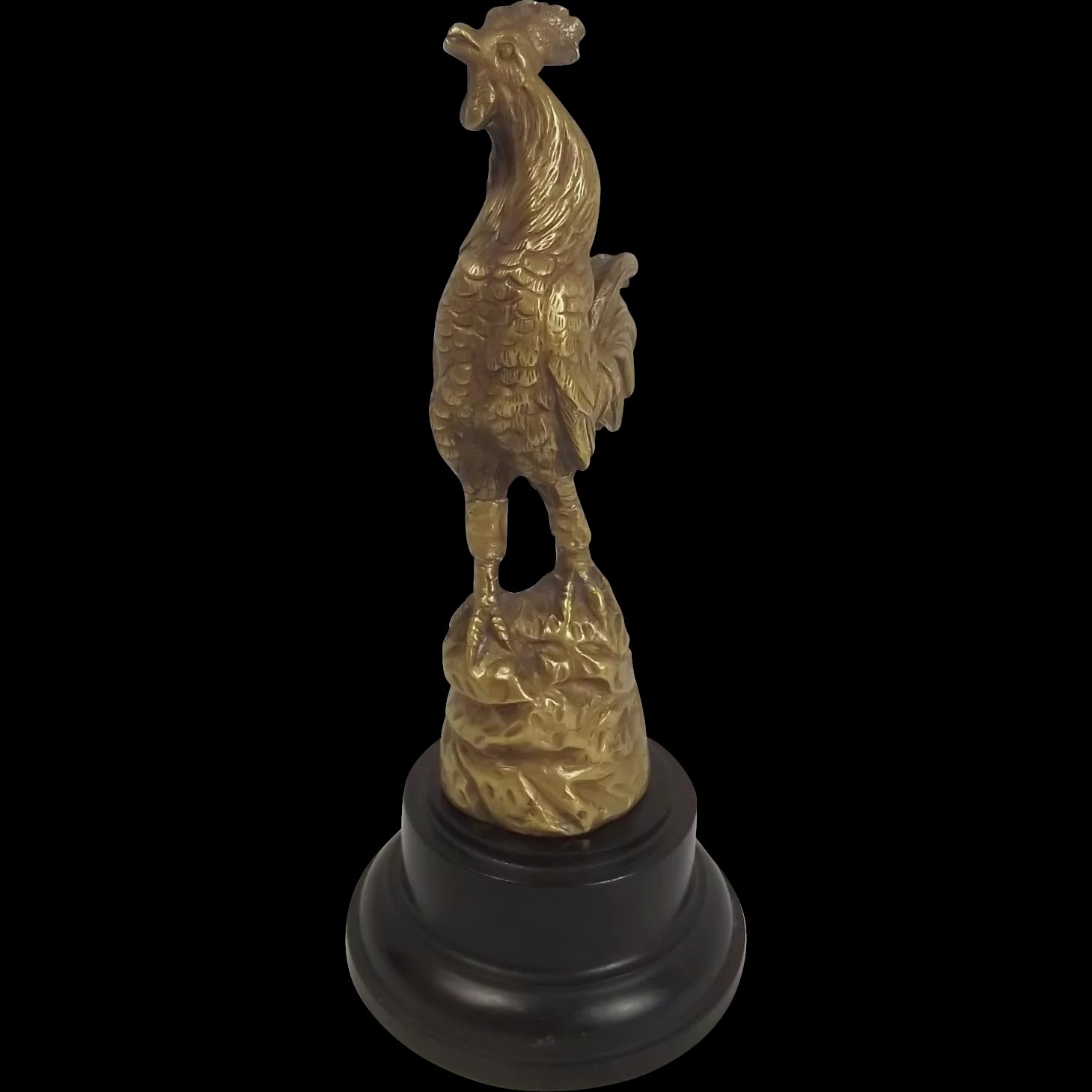 Circa 1937 Georges Omerth Bronze Cockerel Car Mascot