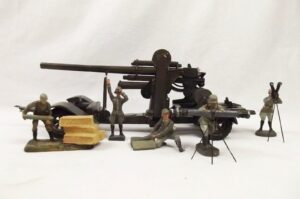 Circa 1938/9 Lineol Model No. 1230 Flak 36 88mm Anti Aircraft Gun Tin Plate Model #1