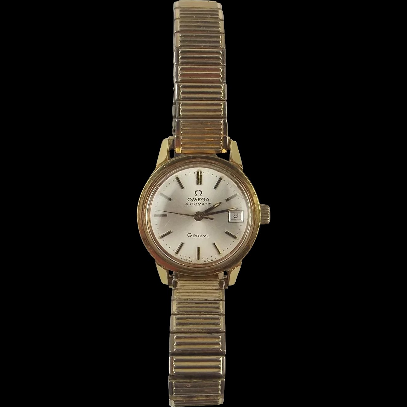 Circa 1973 Ladies Gold Plated Omega Geneve Automatic Wristwatch