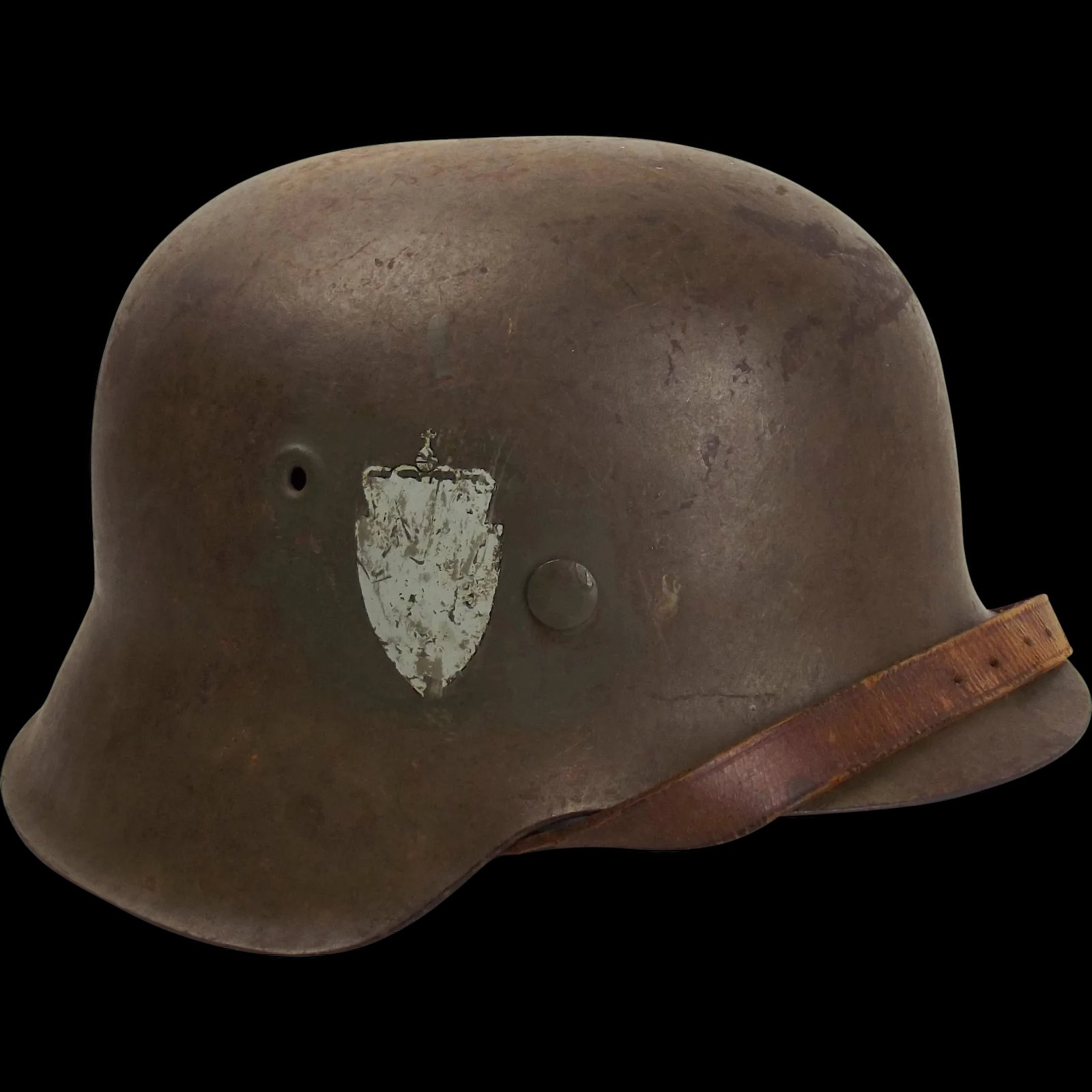 Circa WW2 German Made Norwegian M42 Helmet