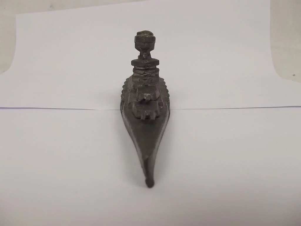 Circa WW2 Lead Battleship Made On Board - Image 3