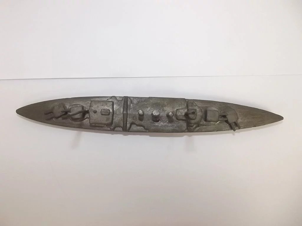 Circa WW2 Lead Heavy Cruiser Ship Made On Board - Image 7