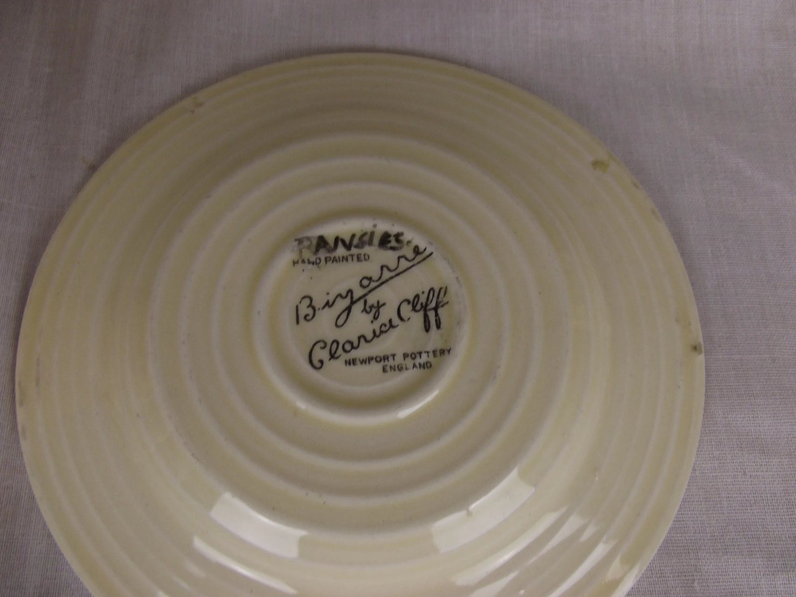Clarice Cliff Lynton Shape Delicia Pansies Coffee Can And Saucer