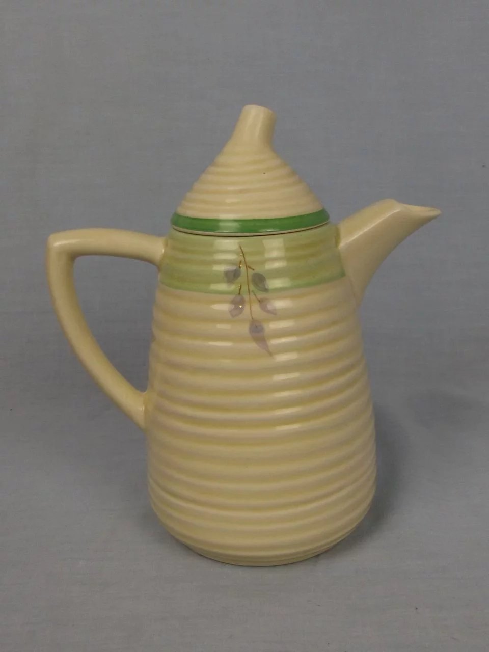 Clarice Cliff Lynton Shape Sundew Green Pattern Coffee Pot Circa 1936 - Image 5