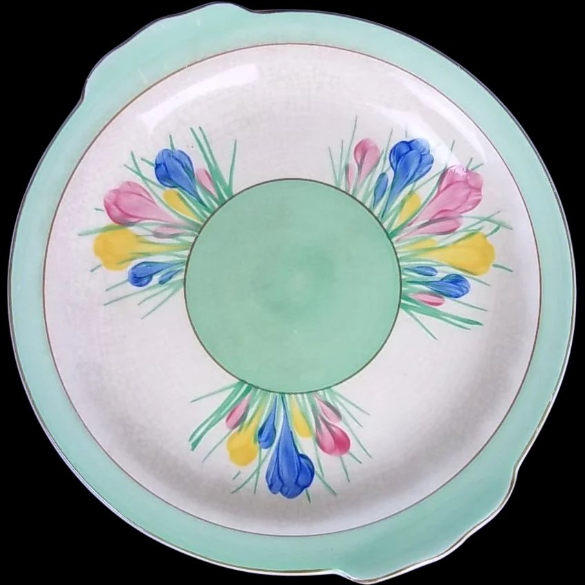 Clarice Cliff Royal Staffordshire "Crocus" Sandwich Plate #2*