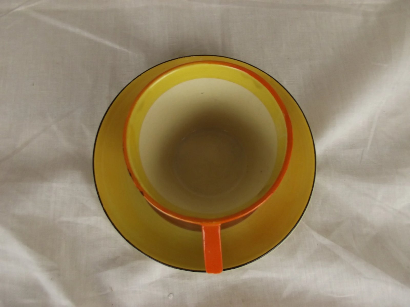 Clarice Cliff Umbrellas And Rain Tea Cup & Gayday Saucer