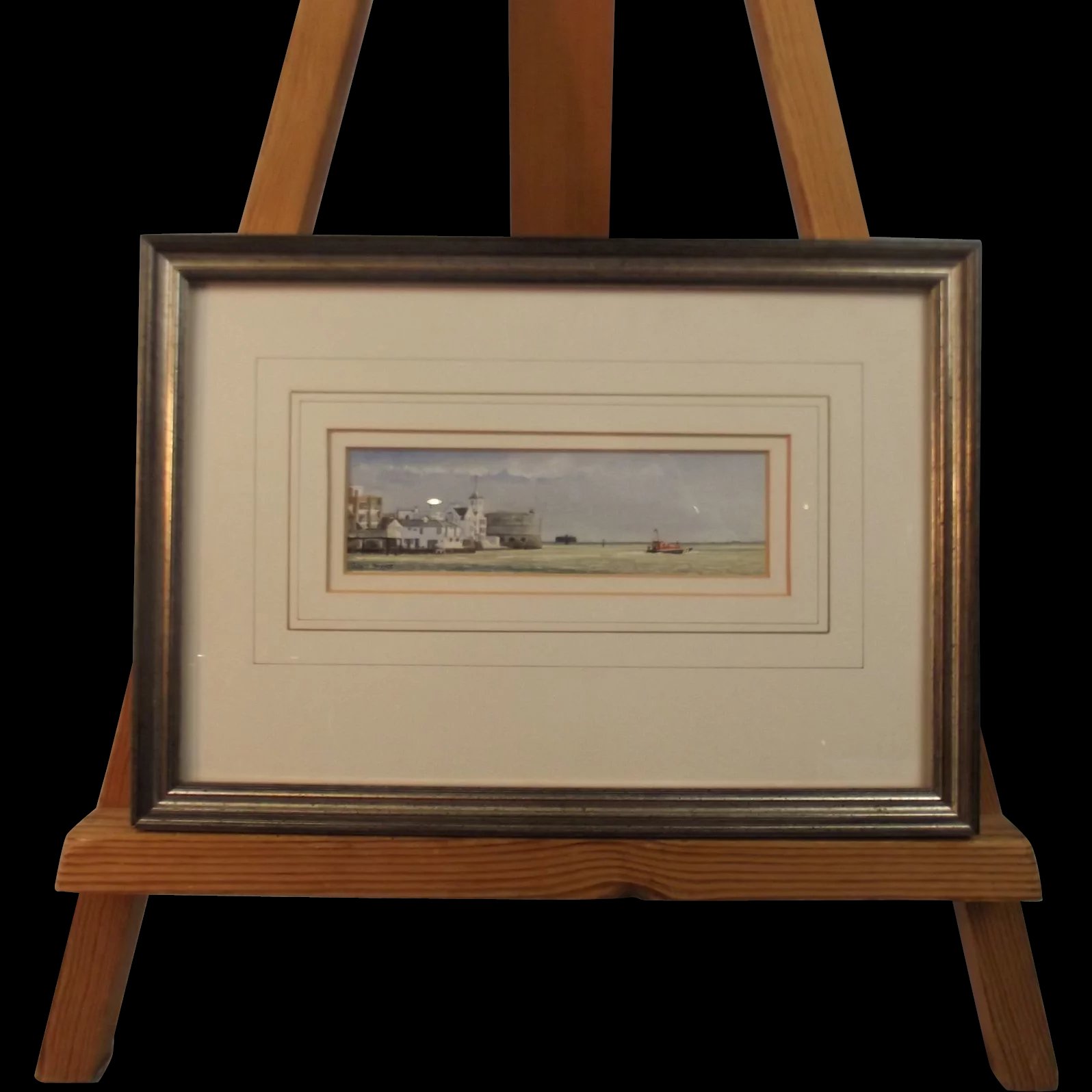 Colin Baxter Watercolour Of Pilot Boat Departing Portsmouth