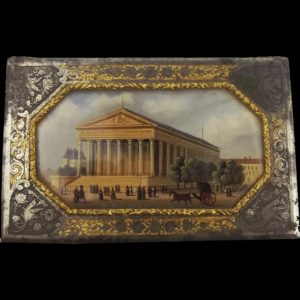 Delacroix Painted Gilt Steel Ladies Notebook c1841