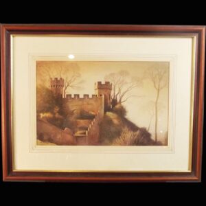 Derek G. Phillips Watercolour Of The Mound, Warwick Castle 1990