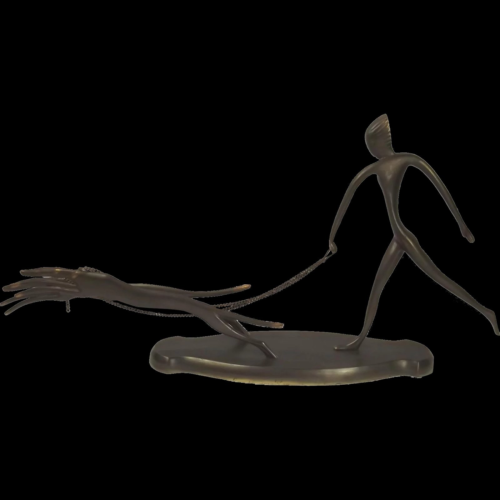 Diana With Dogs By Karl Hagenauer Bronze Sculpture