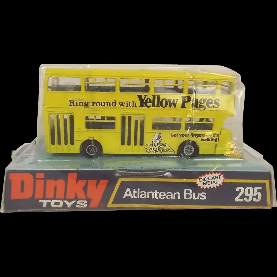 Dinky Toys No. 295 Atlantean Yellow Pages Bus 1973-76