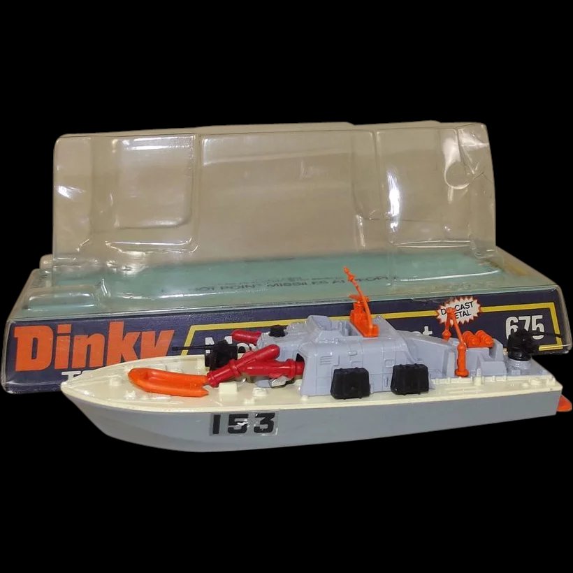 Dinky Toys No. 675 Motor Patrol Boat With Three Missiles, Boxed