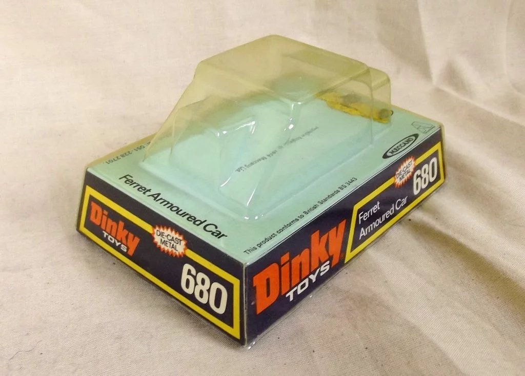 Dinky Toys No. 680 Green Version Ferret Armoured Car, Boxed #2 - Image 9