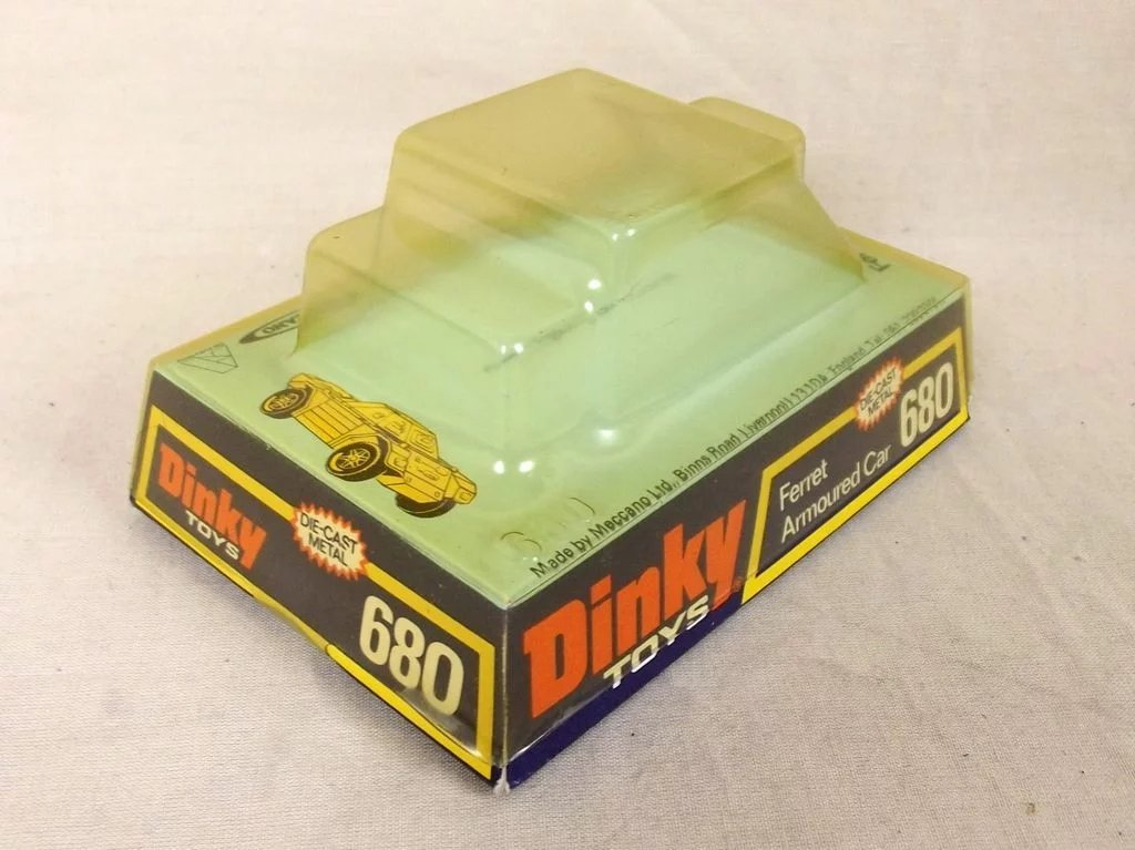 Dinky Toys No. 680 Green Version Ferret Armoured Car, Boxed #3 - Image 9