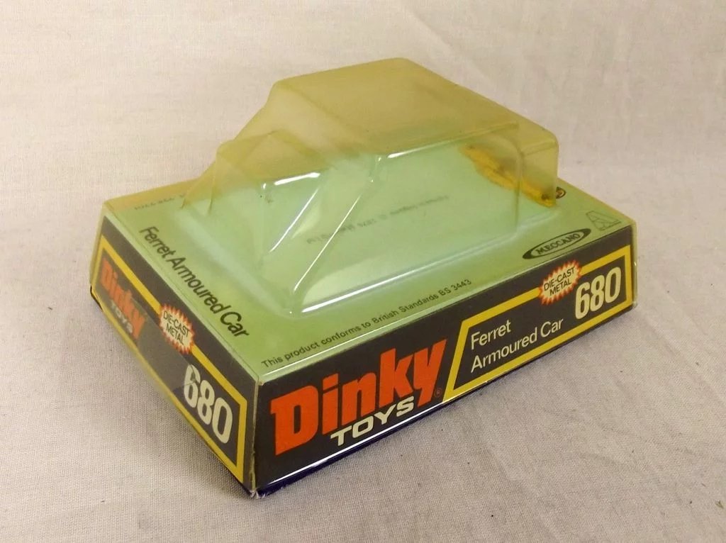 Dinky Toys No. 680 Green Version Ferret Armoured Car, Boxed #3 - Image 10