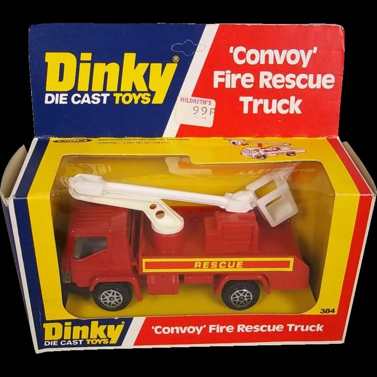 Dinky #384: Convoy Fire Rescue Truck - Boxed - 1977-79 VNMIB