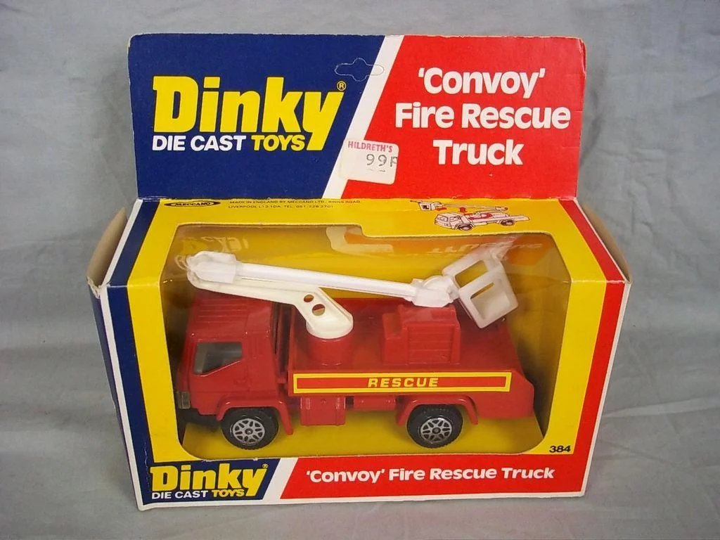 Dinky #384: Convoy Fire Rescue Truck - Boxed - 1977-79 VNMIB - Image 2
