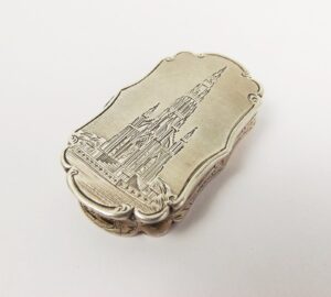 Early 19thC Nathaniel Mills Castle Top Vinaigrette - Scott Monument