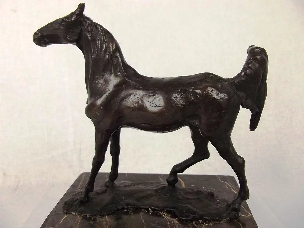 Early 20th Century Bronze Figure Of A Horse On A Marble Base - Image 3