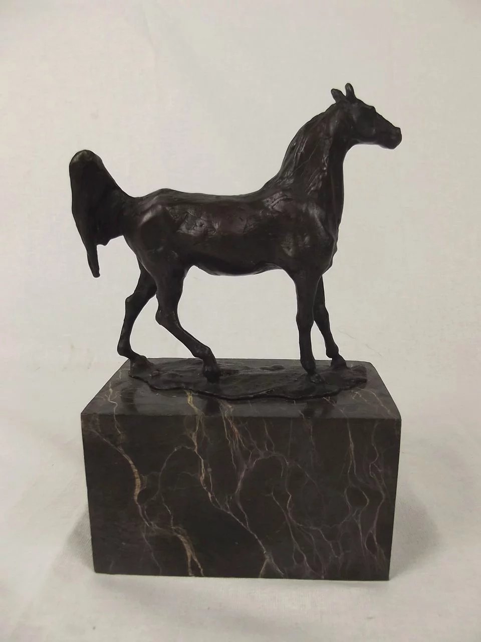 Early 20th Century Bronze Figure Of A Horse On A Marble Base - Image 4