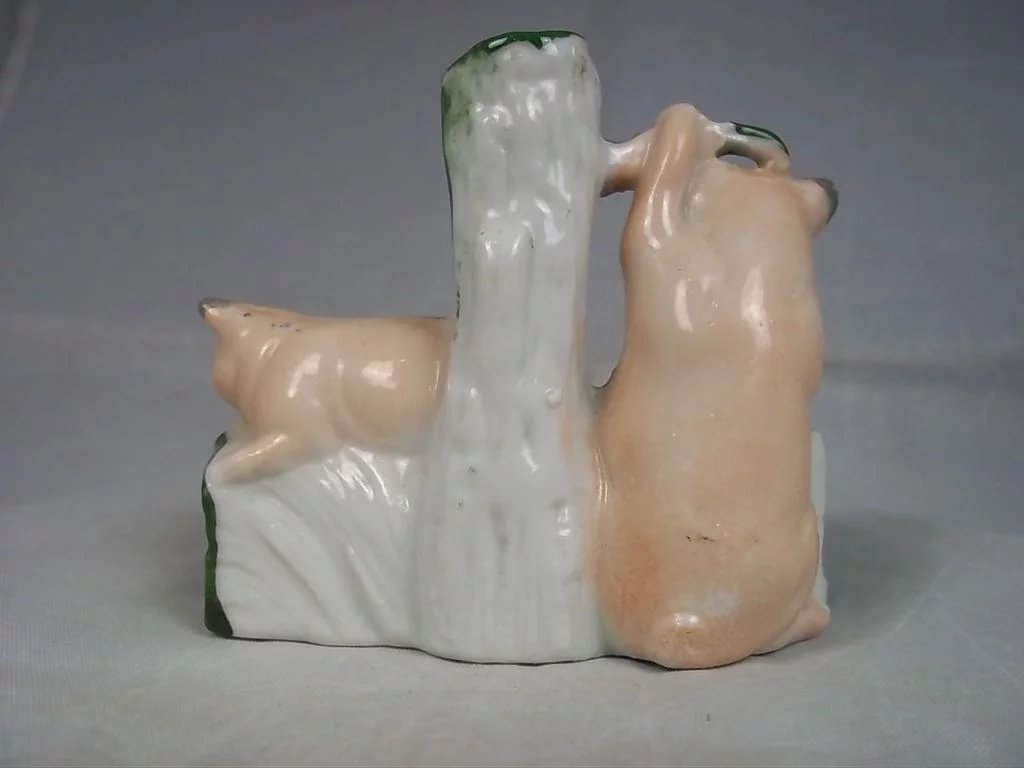 Early 20th Century German Novelty Ornament: Two Pigs At Trough - Image 3