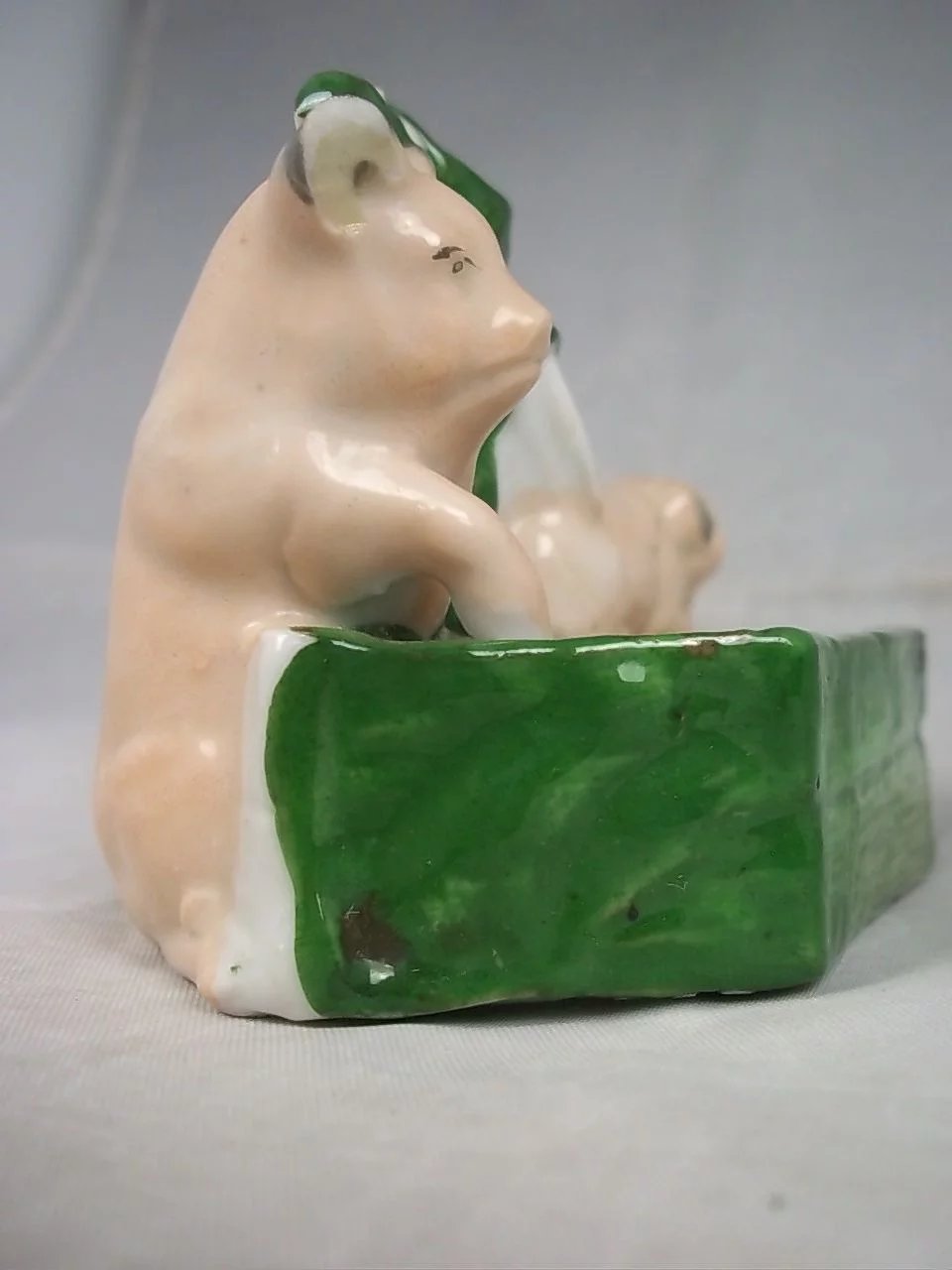 Early 20th Century German Novelty Ornament: Two Pigs At Trough - Image 4
