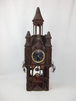 Early 20th Century Tramp Art Pendulum Clock