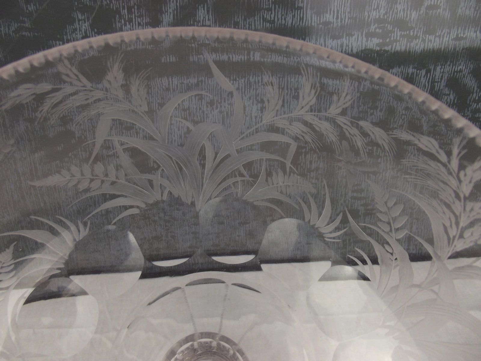 Early 20thC Etched Crystal Glass Comport Bowl - Image 12