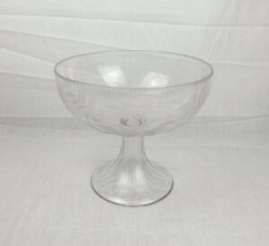 Early 20thC Etched Crystal Glass Comport Bowl